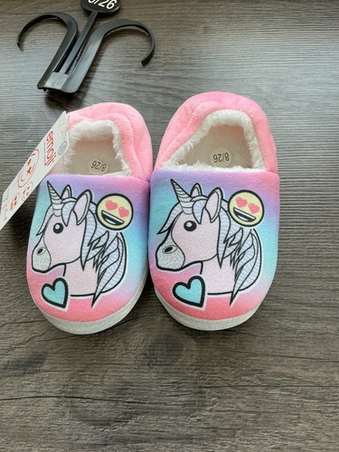 Girls emoji unicorn slippers - girls,