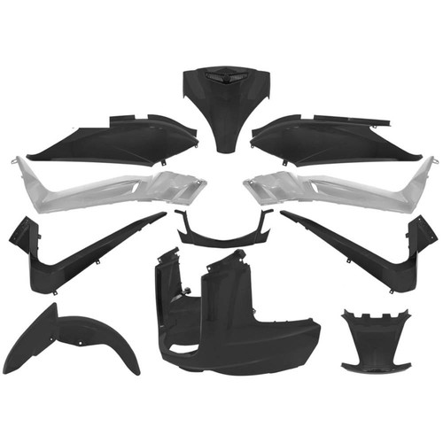 Piece satin black fairing - satin,