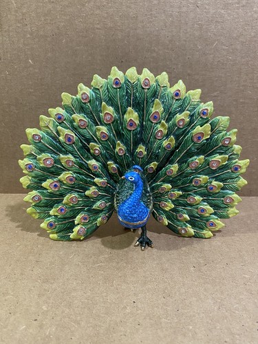 Peacock trinket bejeweled - peacock,