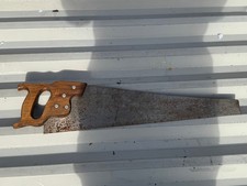 ANTIQUE WOODEN HANDLE HAND SAW