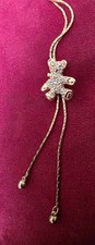 Butler &Wilson Lariat Necklace Vintage Teddy Gold Tone