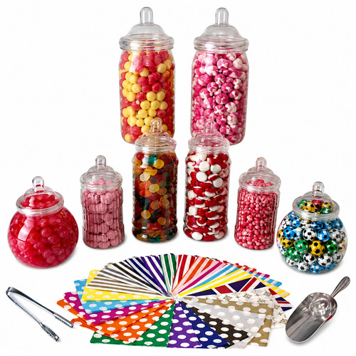 Plastic sweet jars kit - plastic,
