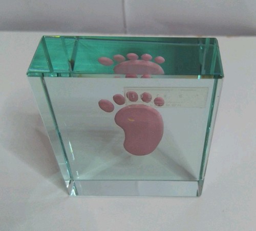 Spaceform glass block token - glass,