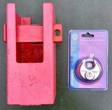 Trailer coupling hitch lock . with new disc  padlock .