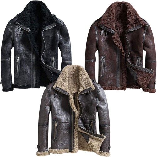 Men raf fur shearling bomber - shearling,