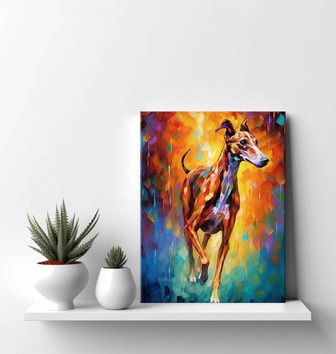 Greyhound dog animal canvas - greyhound,