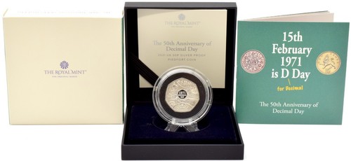 Coin silver proof piedfort - coin, 50p