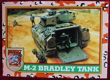 DESERT STORM - UK ISSUE - Card #38 - M-2 BRADLEY TANK - TOPPS - 1991