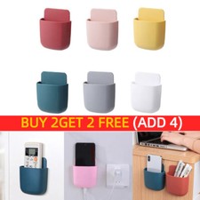 Wall Mounted Remote Control Storage Box for Home Mobile Phone Charging Rack UK