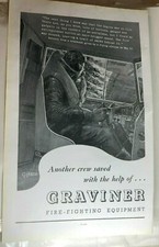 1944 WW2 Graviner Aircraft Fire Fighting equipment  Advert Original 32x19 cm 