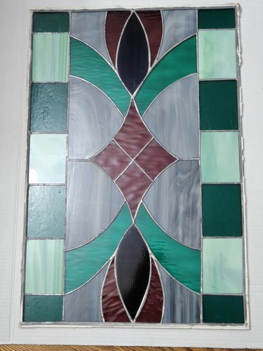 Vintage stained glass - stained, panel