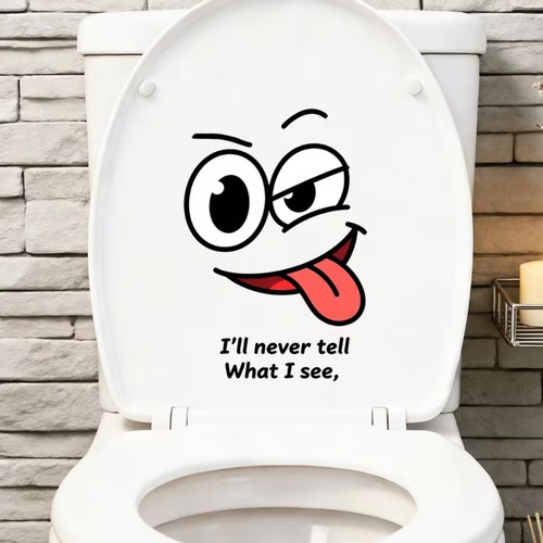 Funny toilet seat sticker - funny,