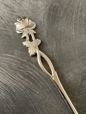 SUPERB SOLID SILVER SWEDISH HALLMARKED NATURALISTIC SPOON 1937