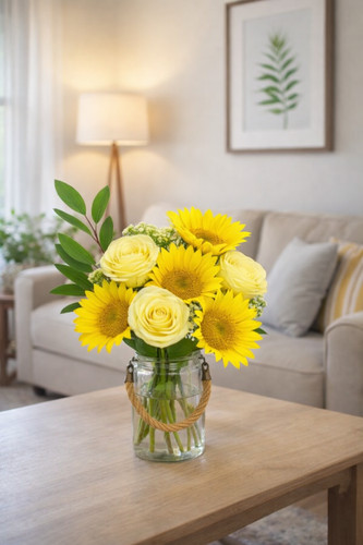 Peony sunflowers roses - peony,