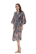 Elegant Silk Satin Kimono Robe