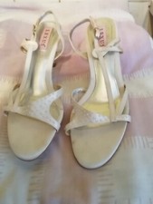 Ivory heeled sandals