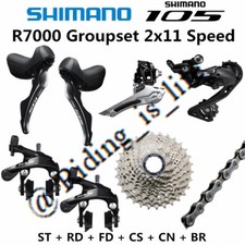 Shimano 105 R7000 2x11 Road Bike Groupset 11-28T-34T ST-R7000 W/O B.B&Crank 6Pcs