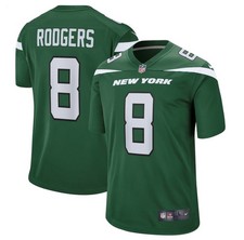 New York Jets Aaron Rodgers #8 Nike NFL Jersey Shirt Green Size M Short Sleeves
