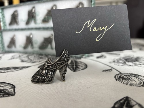 Silver tone placecard - silver,