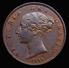 Halfpenny 1855 VF