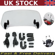 Motorcycle Windscreen Windshield Clip Universal Adjustable Wind Deflector Clear