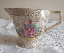 HOLLINSHEAD & KIRKHAM MILK JUG CRINOLINE LADY