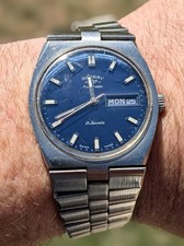 1970s Rotary Automatic 21 Jewels Day/Date Swiss Made Watch. Runs Well. Accurate.