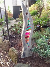 Stained Glass Garden Sculpture