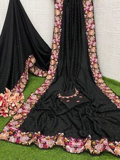 Soft Vichitra Silk Beautiful Wedding Saree,Indian Party Wear Sari & Blouse VV-DM