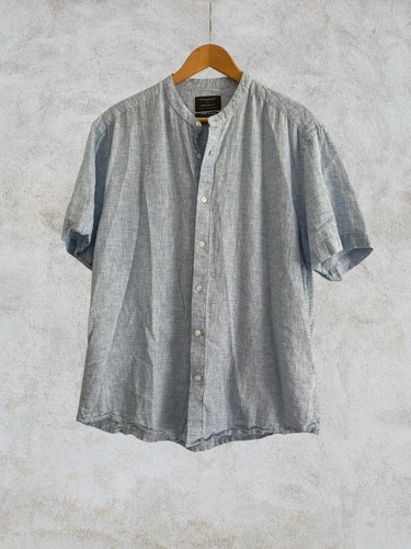 Linen blend shirt light blue - linen-blend,
