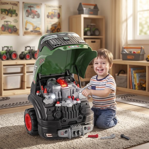 Kids truck engine - engine, toy,