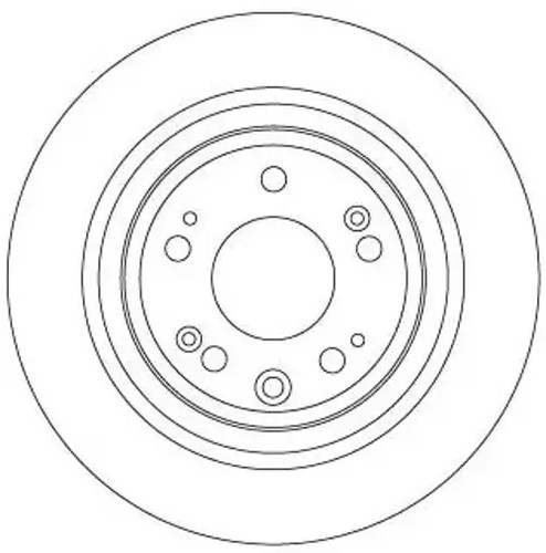 Brake disc solid df6678 - solid, trw