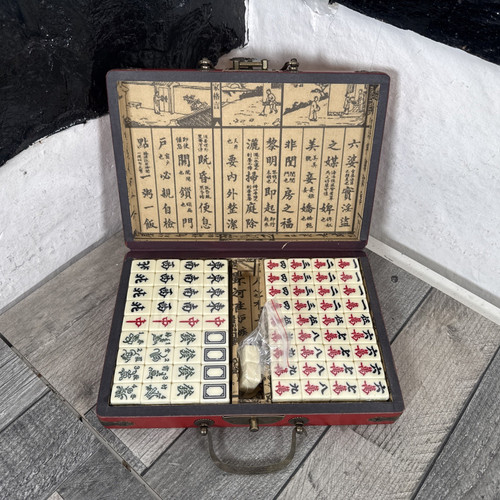 Vintage mahjong mah jong - mah-jong, set