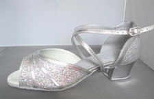 Ladies Silver Ballroom, Latin, Salsa, Jive Dance Shoes - UK Sizes 3 - 8.5