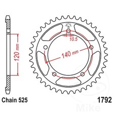 JT Rear Sprocket 45 Tooth 525