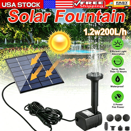 Solar power fountain - solar,