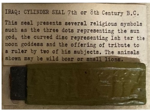 Babylonian cylinder seal - cylinder, -from