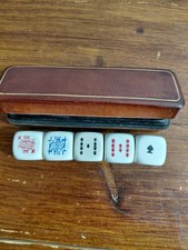 Vintage Poker Dice Set w/