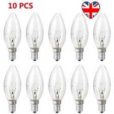 B22 E14 E27 Clear Dimmable Candle Light SES Bayonet Bulbs 40W 60W 10 PACK