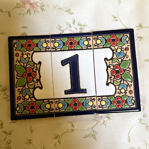 Spanish floral glazed ceramic - spanish,