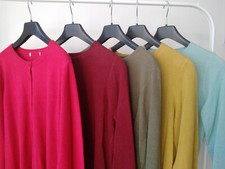 EX M&S Soft Handle Fine Knit Round Neck Button Through Cardigan 'Cashmilon'