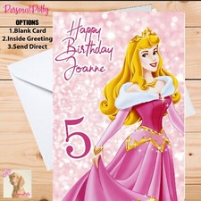 Personalised Aurora Card Birthday Unofficial Sleeping Beauty Disney Princess