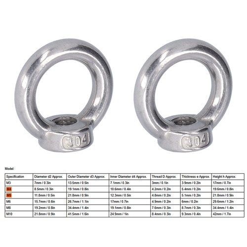 Threaded marine nuts polished - threaded,