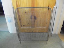 Vintage Brass 3 Panelled Panel Folding Fire Guard Screen 54cm High.