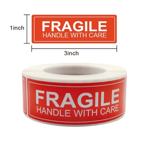 Fragile stickers 3x1 inch - stickers,