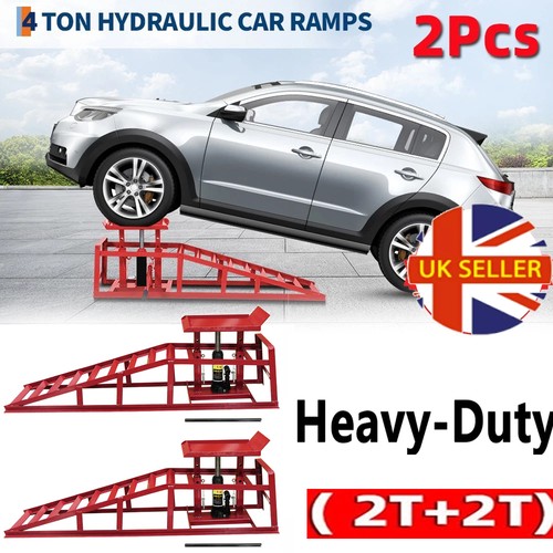 Ton hydraulic car ramps 2pc - hydraulic,