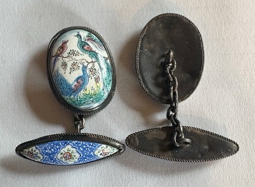 Persian enamel sterling silver - sterling,