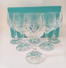 Tiffany And Co Crystal Wine Glasses Set Of Six With Box Tableware 13 cm Tall