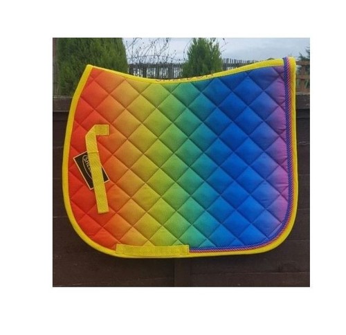 Rainbow coloured bright saddle - coloured,