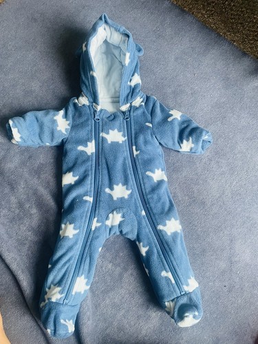 Blue dinosaur print pram - dinosaur,